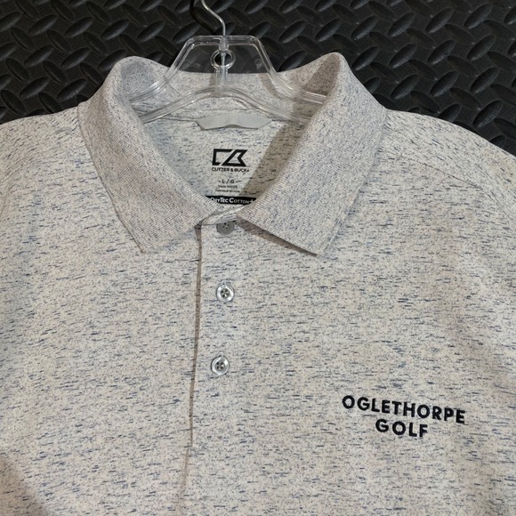 Cutter & Buck Oglethorpe Golf Polo Shirt DryTec Cotton Blend Mens Large - Picture 1 of 9
